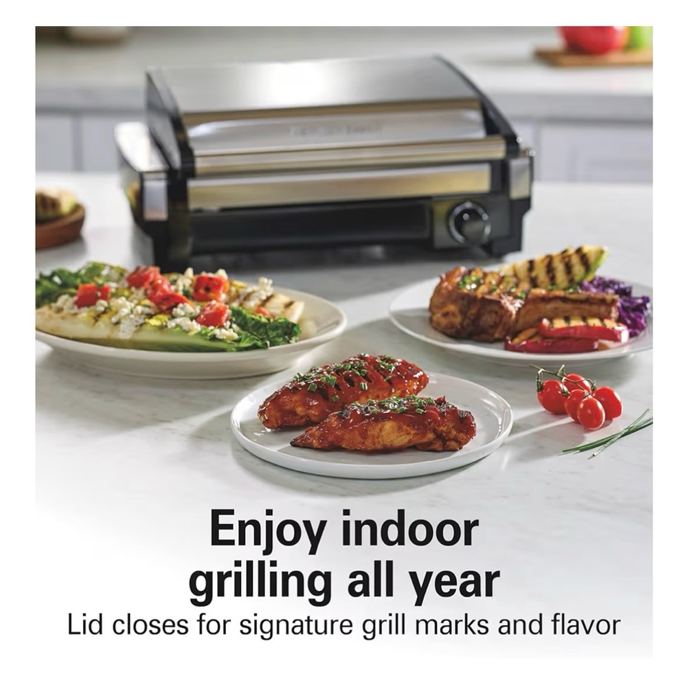 Hamilton Beach Electric Indoor Searing Grill, used in very good condition.